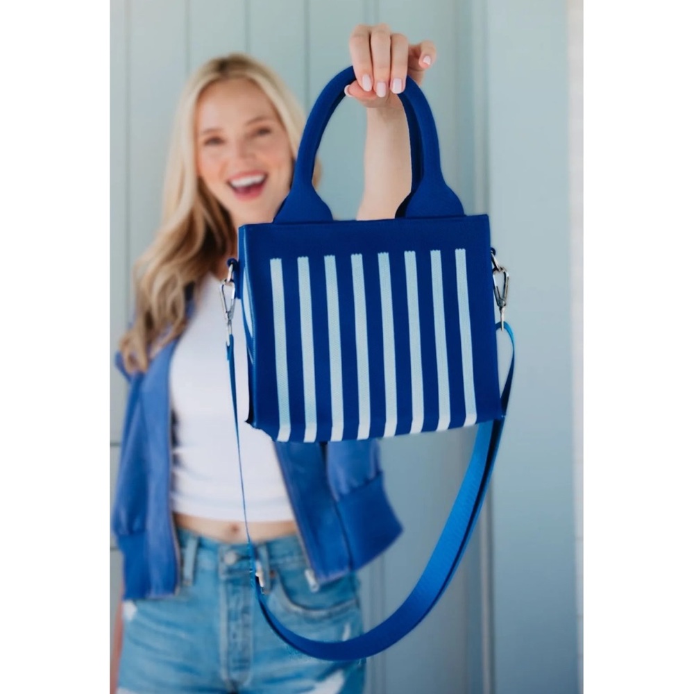 Katydid Navy and White‎ Mini Bag
